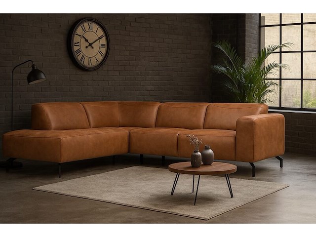Hoekbank, cognac, 2024 - afbeelding 1 van  5