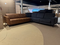 Hoekbank, cognac/antraciet - afbeelding 2 van  5