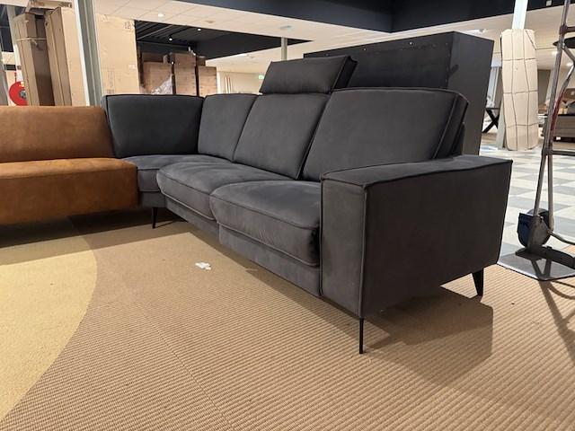 Hoekbank, cognac/antraciet - afbeelding 3 van  5