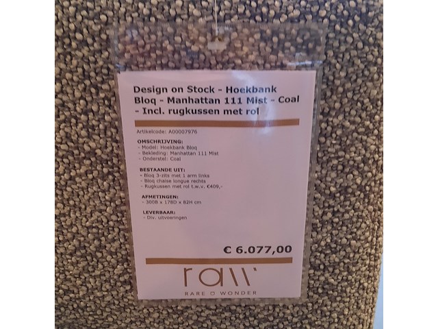Hoekbank design on stock, bloq, mist/coal - afbeelding 5 van  12