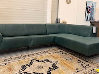 Hoekbank, groen, 280x215 cm