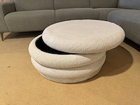 Hoekbank + hocker, groen stof, rvs poten - afbeelding 7 van  7