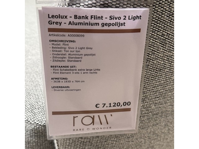 Hoekbank leolux, flint, light grey - afbeelding 2 van  5