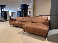 Hoekbank met lounge, cognac - afbeelding 3 van  5