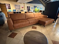 Hoekbank met lounge cognac