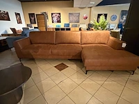 Hoekbank met lounge cognac - afbeelding 3 van  7