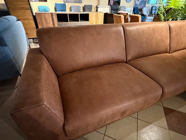 Hoekbank met lounge cognac - afbeelding 6 van  7