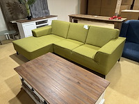 Hoekbank met lounge, groen/geel - afbeelding 2 van  4