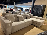 Hoekbank met lounge, lichtgrijs