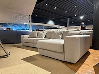 Hoekbank met lounge, lichtgrijs - afbeelding 2 van  6