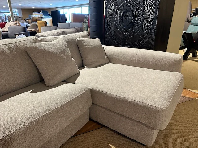 Hoekbank met lounge, lichtgrijs - afbeelding 4 van  6