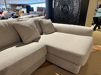 Hoekbank met lounge, lichtgrijs - afbeelding 4 van  6