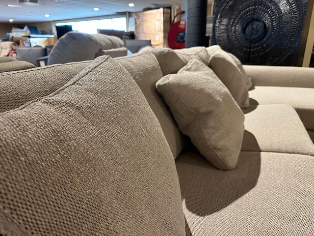 Hoekbank met lounge, lichtgrijs - afbeelding 5 van  6