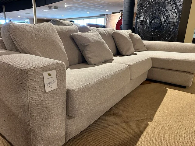 Hoekbank met lounge, lichtgrijs - afbeelding 6 van  6