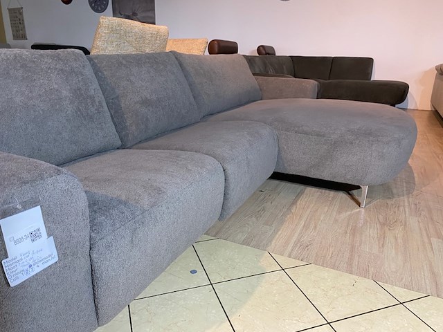 Hoekbank met lounge, taupe/bruin - afbeelding 5 van  6