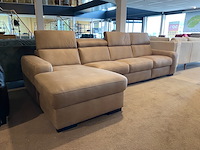 Hoekbank met lounge, taupe/bruin - afbeelding 1 van  6