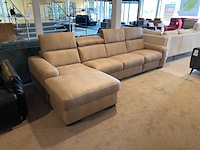 Hoekbank met lounge, taupe/bruin - afbeelding 2 van  6