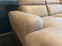 Hoekbank met lounge, taupe/bruin - afbeelding 4 van  6