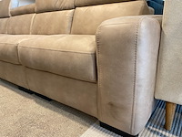 Hoekbank met lounge, taupe/bruin - afbeelding 5 van  6