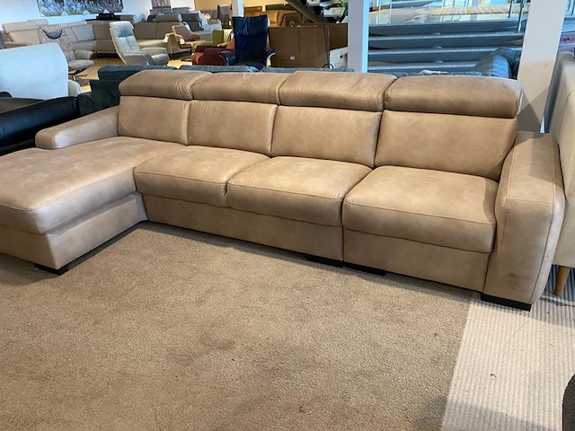 Hoekbank met lounge, taupe/bruin - afbeelding 6 van  6