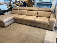 Hoekbank met lounge, taupe/bruin - afbeelding 6 van  6