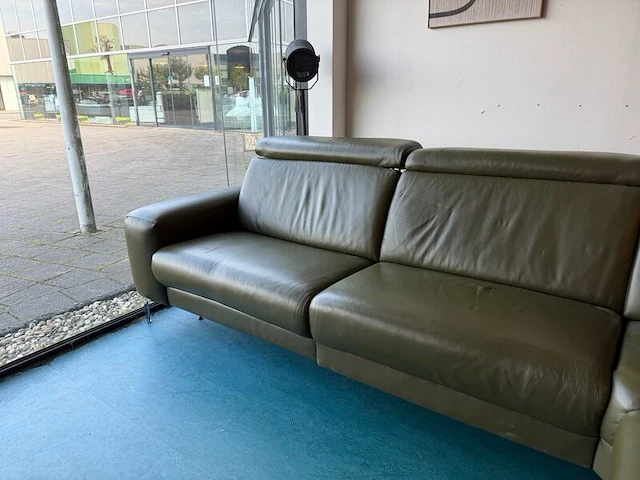 Hoekbank met open eiland, elektrisch verstelbaar groen - afbeelding 3 van  7