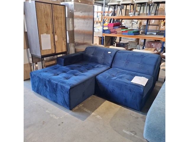 Hoekbank met open eind, cosmopolitan design, chicago, blauw - afbeelding 1 van  5