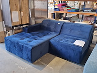 Hoekbank met open eind, cosmopolitan design, chicago, blauw - afbeelding 1 van  5