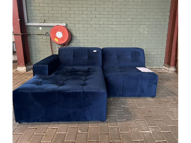 Hoekbank met open eind, cosmopolitan design, chicago, blauw - afbeelding 2 van  5