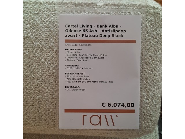 Hoekbank met poef cartel living, alba - afbeelding 5 van  12