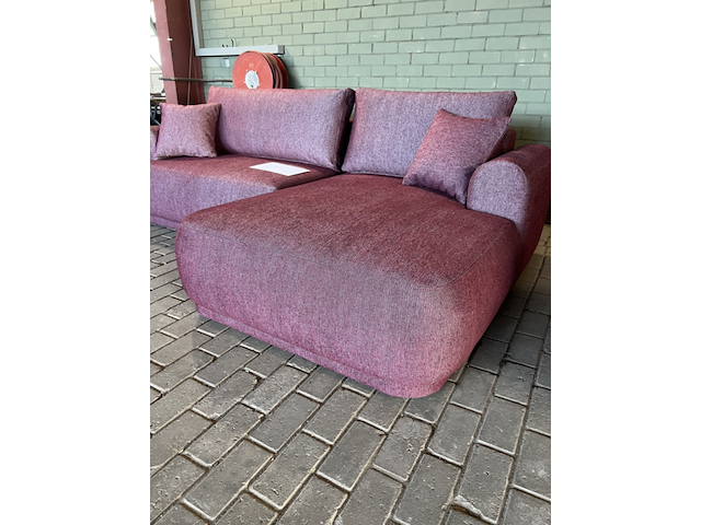 Hoekbank met slaapbank , micadoni home , roze - afbeelding 2 van  7