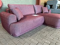 Hoekbank met slaapbank , micadoni home , roze - afbeelding 3 van  7