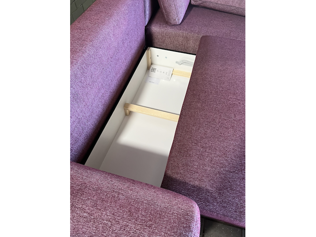 Hoekbank met slaapbank , micadoni home , roze - afbeelding 4 van  7