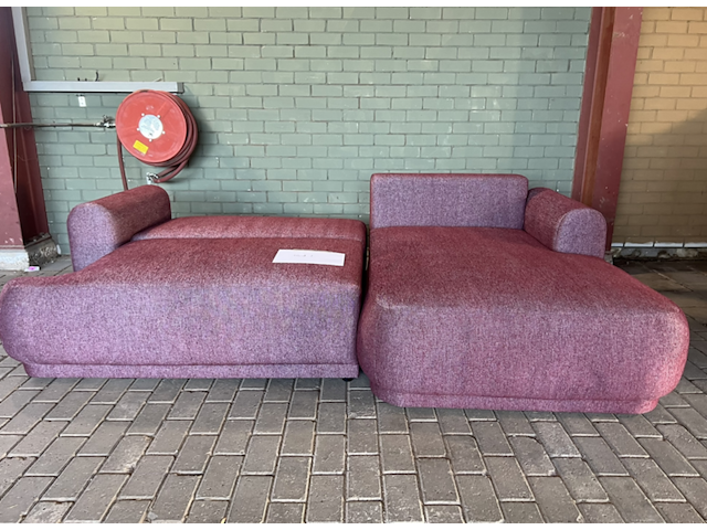 Hoekbank met slaapbank , micadoni home , roze - afbeelding 5 van  7