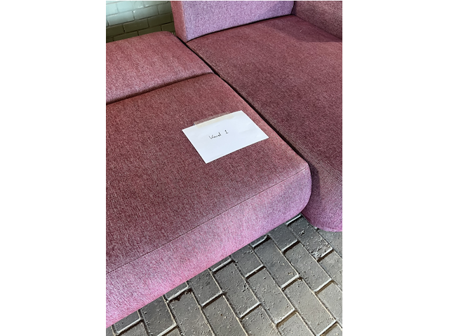Hoekbank met slaapbank , micadoni home , roze - afbeelding 6 van  7
