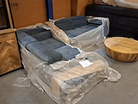 Hoekbank met verstelbare hoofdsteunen anton, blauw/grijs - afbeelding 2 van  7