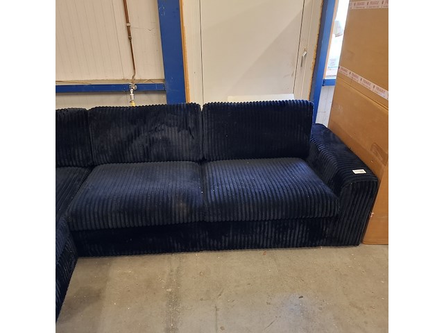 Hoekbank ribstof zwart - afbeelding 4 van  6