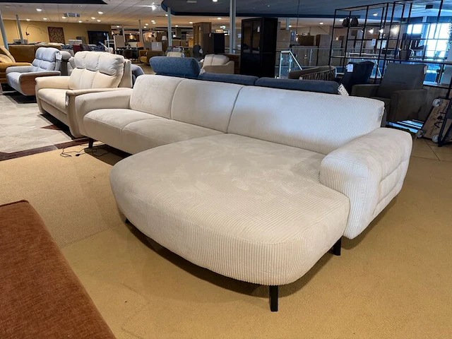 Hoekbank sitdesign, beige / creme - afbeelding 1 van  7