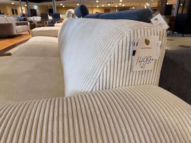 Hoekbank sitdesign, beige / creme - afbeelding 3 van  7
