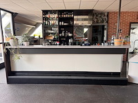 Hoekbar met toogkast zonder inhoud, donkerbruin - afbeelding 1 van  4