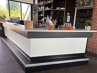 Hoekbar met toogkast zonder inhoud, donkerbruin - afbeelding 2 van  4