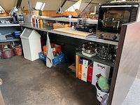 Hoekbar met toogkast zonder inhoud, donkerbruin - afbeelding 4 van  4