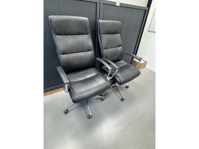 Hoekbureau met 2x bureaustoel, grijs/eiken - afbeelding 3 van  5