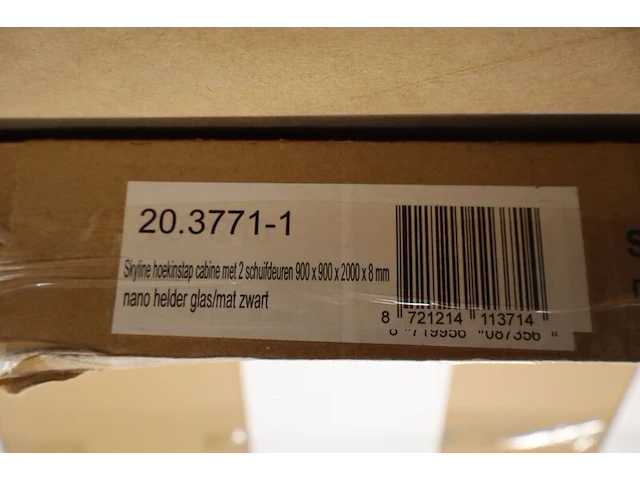 Hoekinstap douchecabine wiesbaden, skyline, zwart - afbeelding 3 van  7