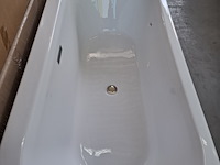 Hoekligbad back to the wall, fibrex, wit - afbeelding 5 van  9