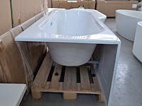 Hoekligbad back to the wall, fibrex, wit - afbeelding 6 van  9