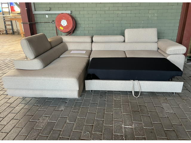 Hoekslaapbank dorothy links, naduvi, hoekbank slaapbank , beige - afbeelding 2 van  4