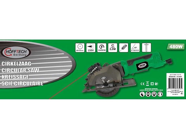 Hofftech - handcirkelzaag machine (6x) - afbeelding 5 van  6