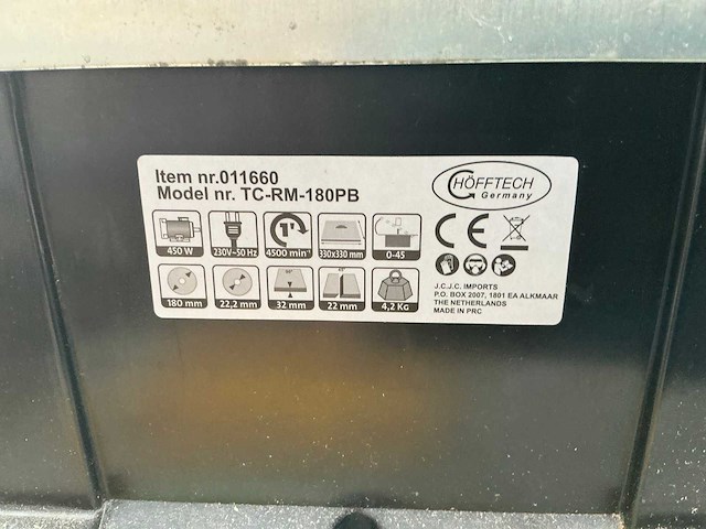 Höfftech 011660 tegelzaagmachine met tegelsnijmache - afbeelding 3 van  4