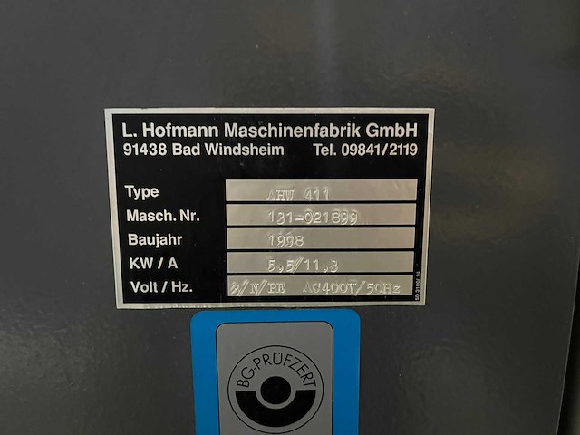 Hofmann - 1998 - ahw 411 - vlakbank - afbeelding 7 van  16